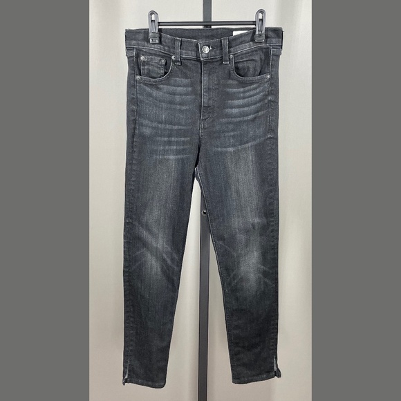 Rag & Bone Jeans Womens 28 black denim skinny ankle designer casual high rise - Picture 1 of 11